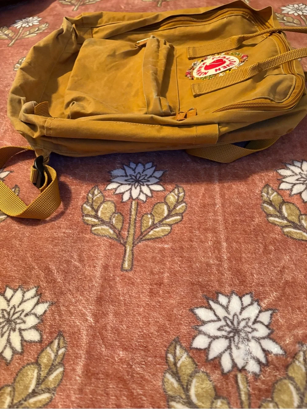 Embroidered Fjällräven Kånken Backpack in Acorn